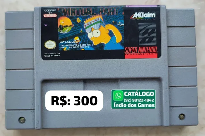 Virtual Bart = R$: 300