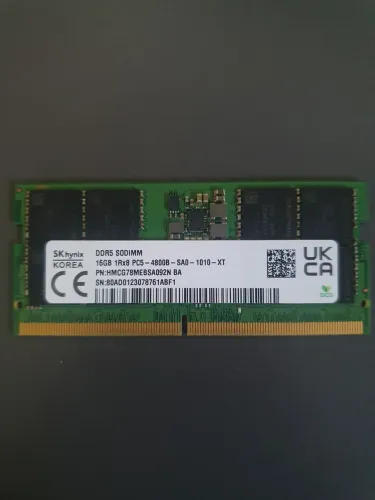 Memória RAM 16 gb ddr5 4800 mhz sodimm