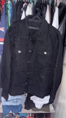 Jaqueta Jeans preta - tamanho M