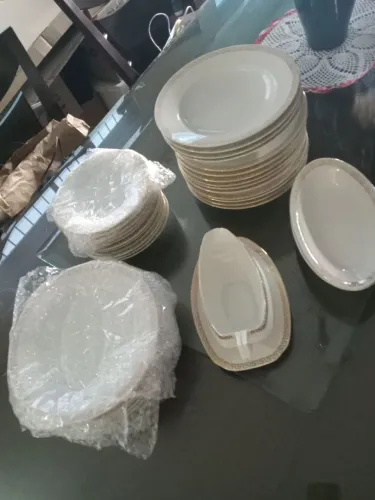 Louça de jantar porcelana branca