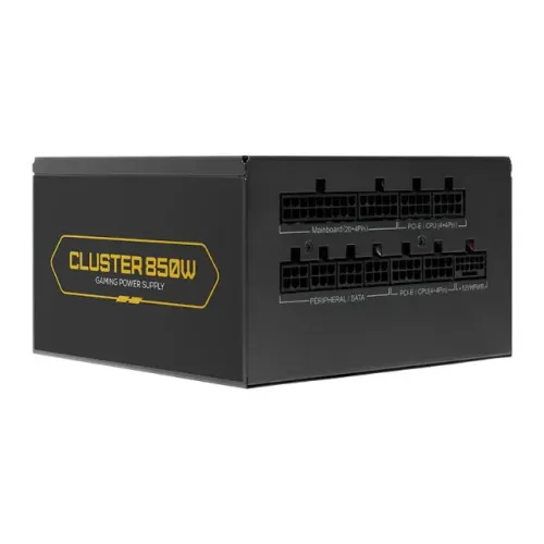 Fonte 850W Pichau Cluster PCIe 5.0 Full Modular Cybenetics Gold Lacrada na caixa