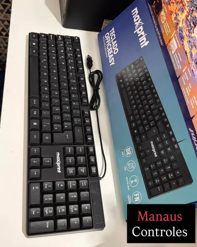 Teclado USB para PC Padrão Abnt 2 MaxPrint - Promoção 