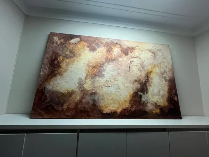 Quadro lindíssimo,pintado por restauradora de igreja,quadro abstrato