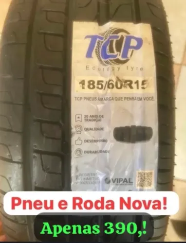 Pneu E Roda Aro 15 185/60 R15 Novo (Argo / Cronos / Strada)
