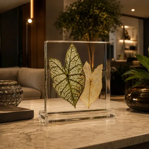 Arte Botânica em Resina Cristal