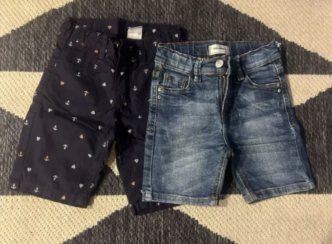 Lote BERMUDA JEANS/SARJA 4 anos menino