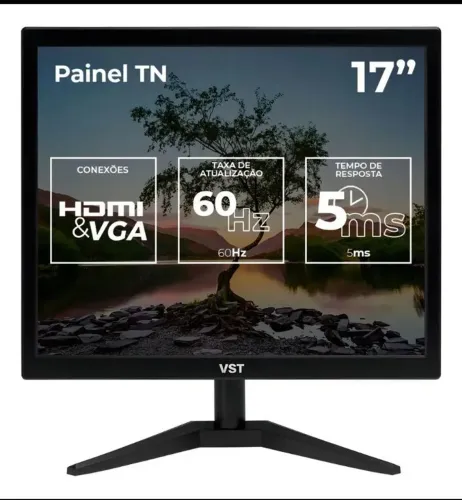 Monitor Vst 17, 17 Pol, Hd, 5ms, 60hz, Hdmi/vga