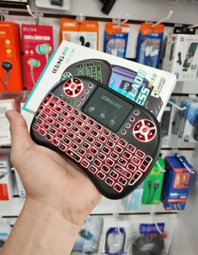 Mini Teclado Wireless com Touchpad e LED - Faço entrega
