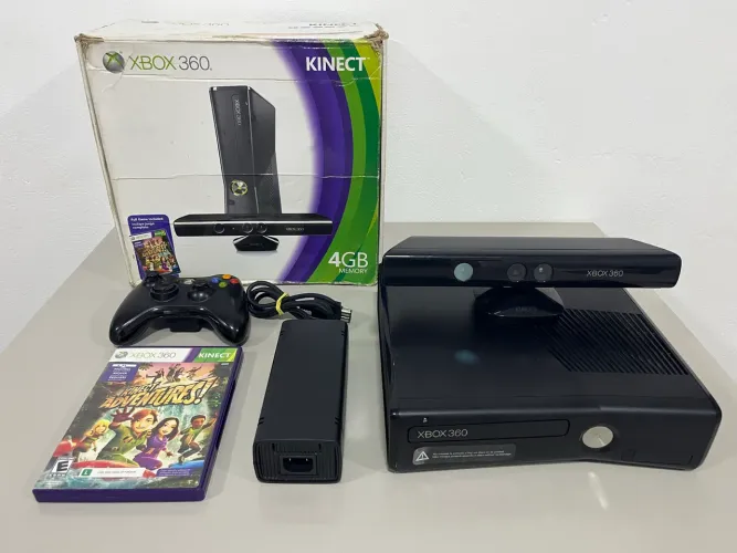 Xbox 360 c/ Kinect Completo Original