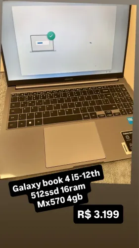 Galaxy book 4 i5-12th 512ssd 16ram Mx570 4gb