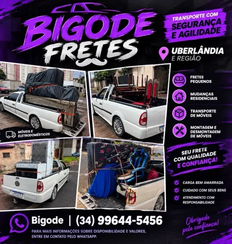 FRETES EM GERAL EM TODA UBERLÂNDIA
