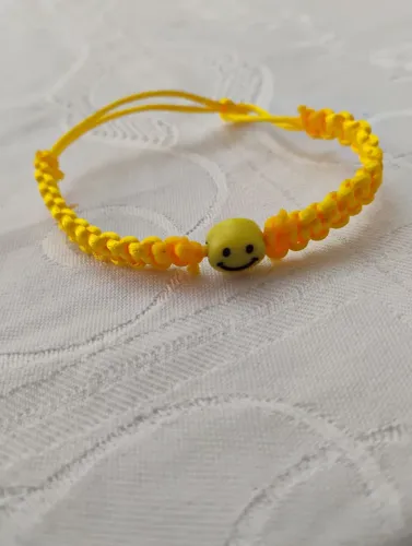 Pulseira emoji infantil trançada 
