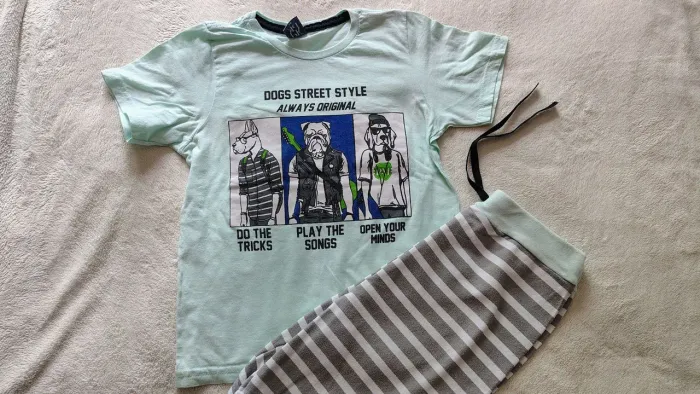 Conjunto infantil veste 8 anos camisa bermuda