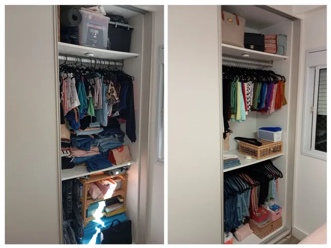 Quer organizar seu guarda roupa?