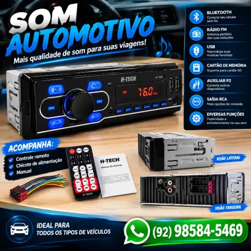 som automotivo bluetooth * peça já