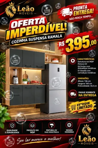 Cozinha Suspensa Ramala 