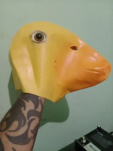 Máscara látex Pato amarela