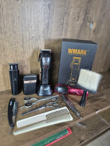 Máquina de cortar cabelo - Kit completo profissional