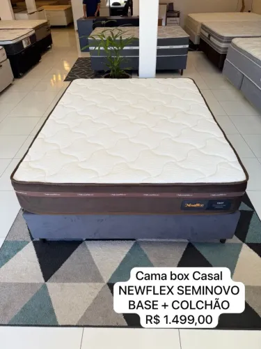 Cama box Casal NEWFLEX SEMINOVA - entrego!