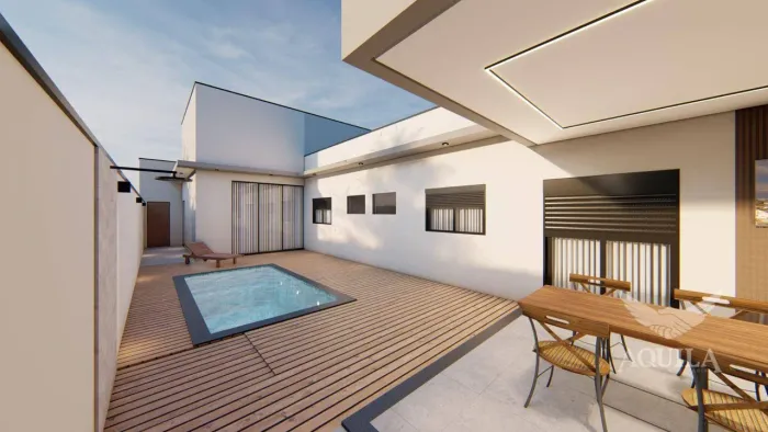 CASA TÉRREA 190M² - 3SUÍTES - PISCINA - ESCRITÓRIO - QUINTAL - ÁREA GOURMET- CONDOMÍNIO RE