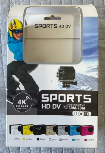 Câmera Esportiva tipo Go Pro ActionCam Wi-Fi HD 1080p + Kit Completo | Nunca Usada