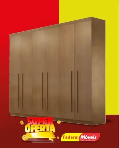 Guarda Roupa 100% MDF 6 Portas 4 Gavetas Super Lindo Fazemos Entrega