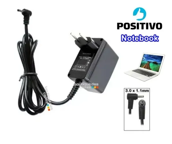 Fonte Notebook Positivo Motion Q232a 5v 3a 15w 3.0x1.1mm