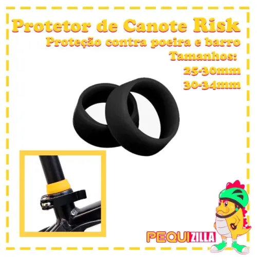 Anel Protetor Risk Para Canote Bike Silicone Preto