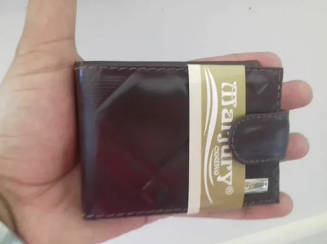 Carteiras Slim porta cartão pequena couro legítimo