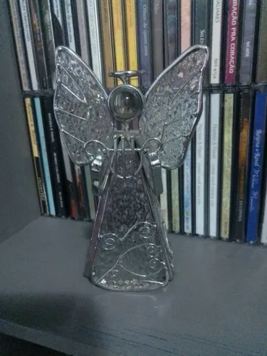 Anjo de Vidro Decorativo