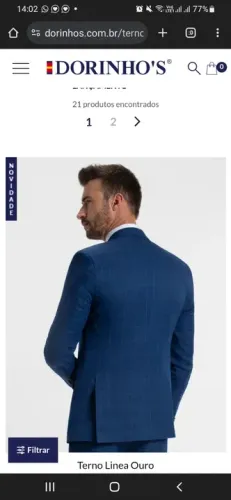 Terno  masculino azul 