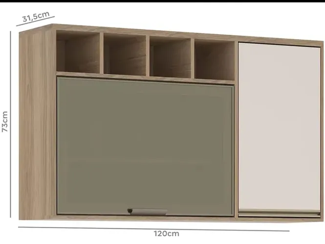Armários aéreo mdf reforçado