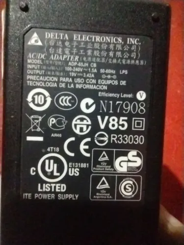 Fonte de Alimentação Acer Delta Electronics 19V 3.42A