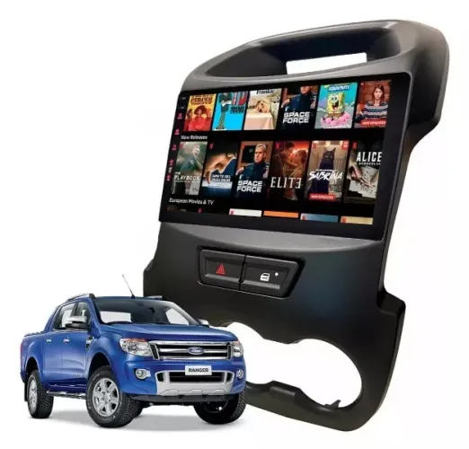 Central Multimídia Octacore 9 Pol. 4Gb/64Gb 4G Carplay/A. Auto Ranger XL/XLS 2012 a 2015