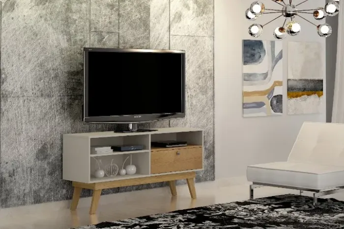 Rack Houston Valdemoveis Off White/Cinamomo - Entrega Rápida!