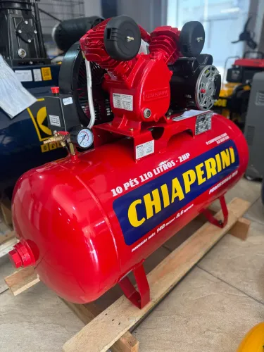 Compressor de Ar 110L Chiaperini 140 Libras Motor 2cv 10pes - Novo/Loja