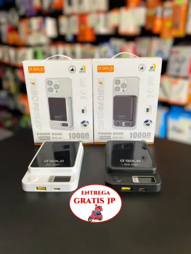 CARREGADOR PORTÁTIL POR INDUÇÃO GOLD BTE-60 10.000 MAH