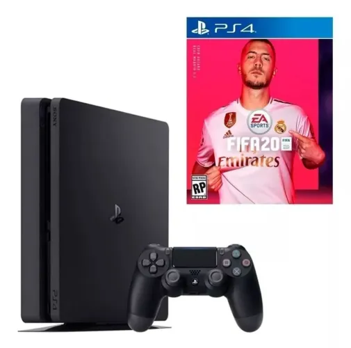 PS4 Slim 500GB  c/ GARANTIA + Jogo. Temos LOJA FÍSICA!!! Promoção da imperdível!!!<br>  