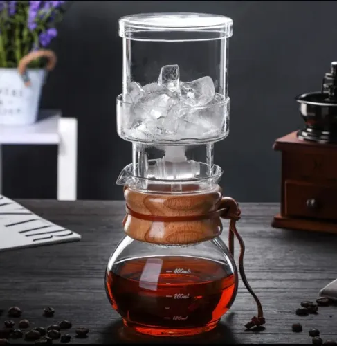 Cafeteira Cold Brew de Vidro com Filtro e Design Elegante