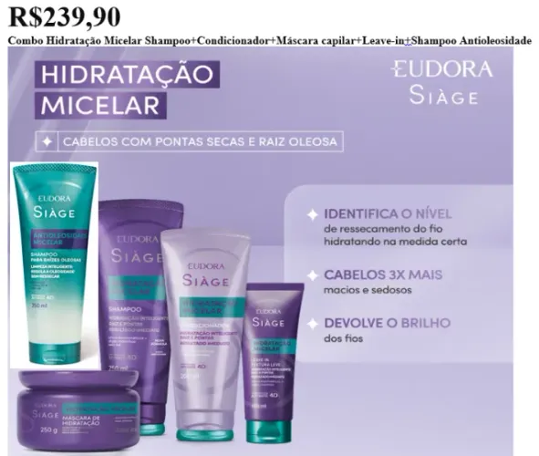 Combo Hidratação Micelar