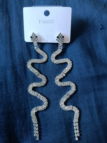 Brincos brilhante de Cobra Comprido
