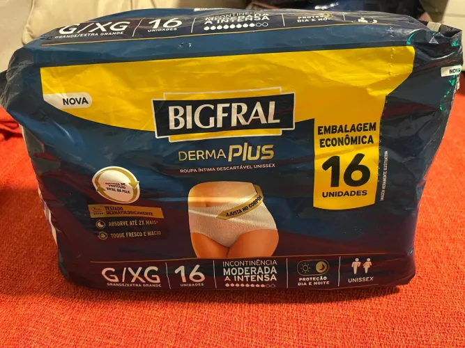 Bigfral Derma Plus G/XG - 12 Unidades - Pacote Aberto, Produto Novo!