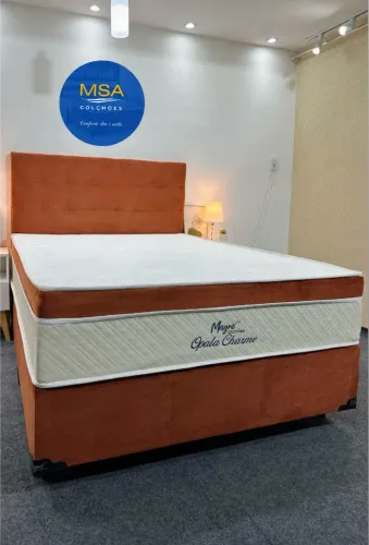Cama casal box molas ensacadas