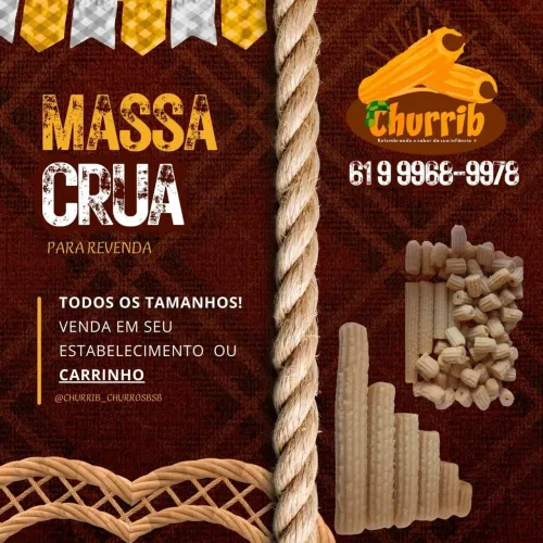 CHURROS (MASSA CRUA) PARA REVENDA