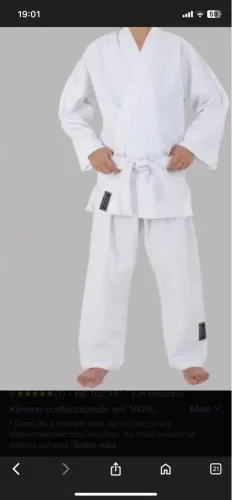 Kimono Branco de Judô/Jiu-Jitsu