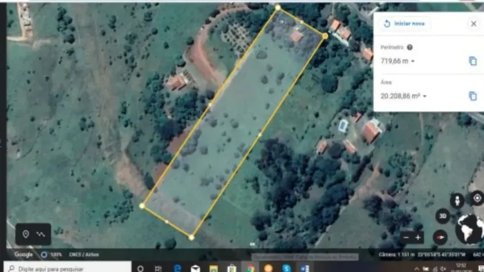Área com 20.540m2 no Barreiro por R$1.600.000,00 em Taubaté