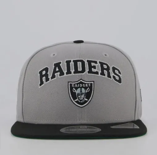 Boné Snapback Raiders Cinza e Preto