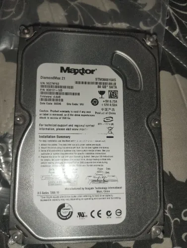 HD Maxtor DiamondMax 21 - 80GB SATA - Funcionando