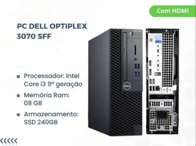 PC Dell Optiplex 3070 SFF - Core i3 9ª Geração