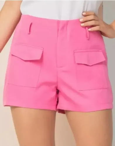 Short rosa Cintura Alta